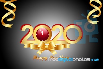 2020 Happy New Year Celebration Greetings Stock Image