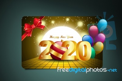 2020 New Year Party Concept With Cristhmas Celebration Stock Image