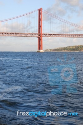 25th April Bridge In Lisbon, Portugal Stock Photo