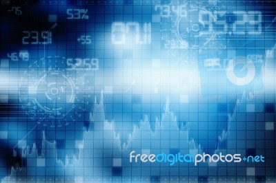 2d Business Graph Stock Image