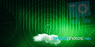2d Illustration Abstract Cloud Background Stock Image