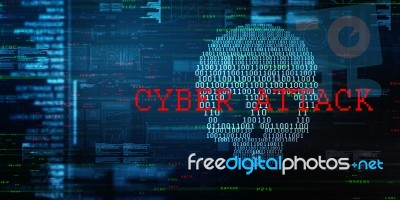 2d Illustration Abstract Cyber Security Stock Image