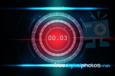 2d Illustration Abstract Futuristic Electronic Circuit Technology Background Stock Image