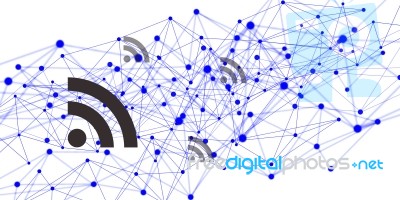2d Illustration Wifi Symbol  Stock Image