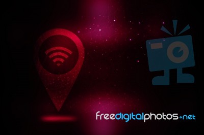 2d Illustration Wifi Symbol Stock Image