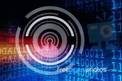 2d Illustration Wifi Symbol Stock Image