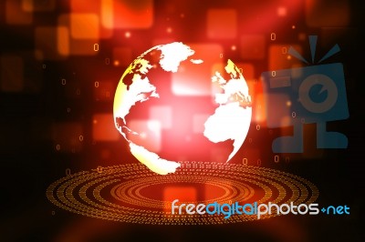 2d Illustration World Map Abstract Background Stock Image