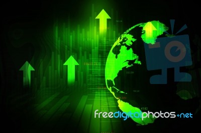 2d Illustration World Map Abstract Background Stock Image