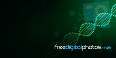 2d Render Of Dna Structure, Abstract Background Stock Image