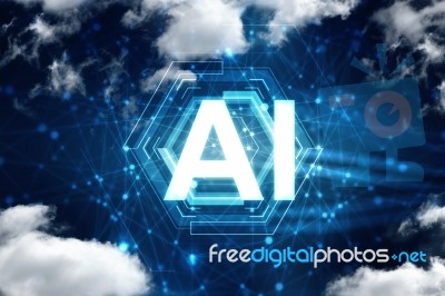 2d Rendering Artificial Intelligence (ai) Concept Stock Image