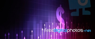2d Rendering Usd Dollar Symbol  Stock Image