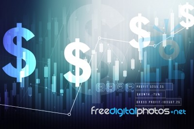 2d Rendering Usd Dollar Symbol  Stock Image