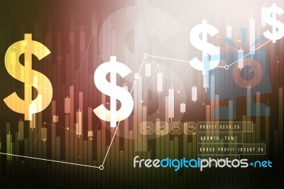 2d Rendering Usd Dollar Symbol  Stock Image