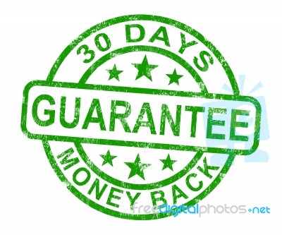30 Days Money Back Guarantee Stamp Stock Image