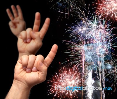 3..2..1..happy Stock Image