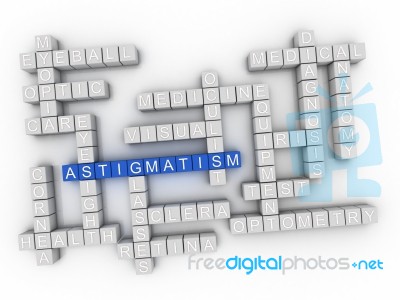 3d Astigmatism Concept Word Cloud Stock Image