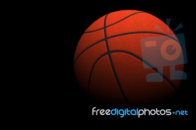 3d Basketball Isolated On Black Background Stock Image