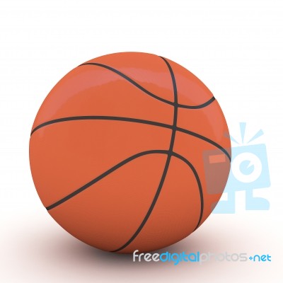 3d Basketball Isolated On White Background Stock Image