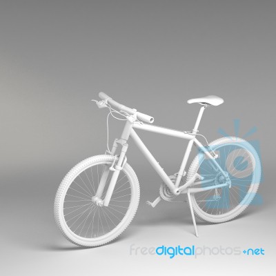 3d Bicycle Isolated On Grey Background Stock Image