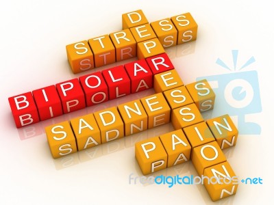 3d Bipolar Disorder Background Stock Image