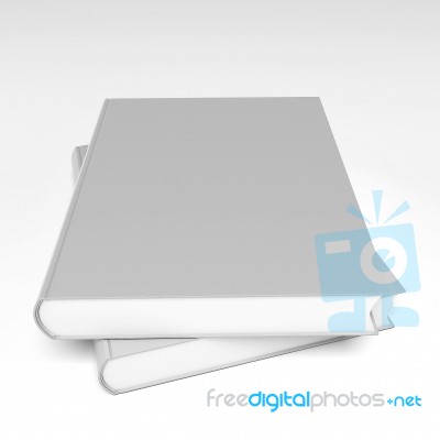 3d Blank Book Cover Grey Background Stock Image