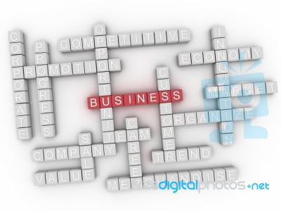 3d Business Concept Word Cloud Stock Image