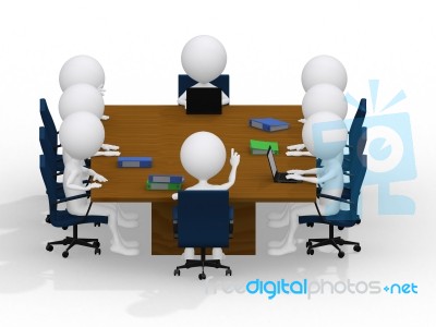 3d Business Meeting Stock Image