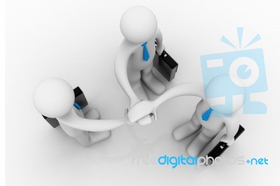 3d Business People Together. Business Team Joining Hands Concept… Stock Image