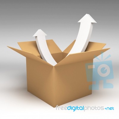 3d Cardboard Boxes Stock Image