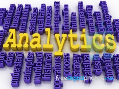3d Concept Illustration Of Analytics Business Analysis Stock Image