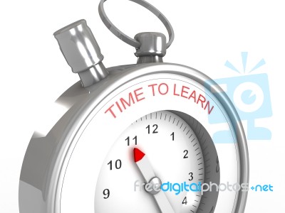 3d Concept Of Time To Learn Stock Image