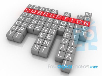 3d Corruption In Word Collage Stock Image 3d Corruption In Word Collage Stock Image