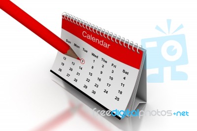 3D Desktop Calendar Stock Image