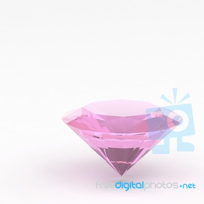 3d Diamond Isolated Stock Image