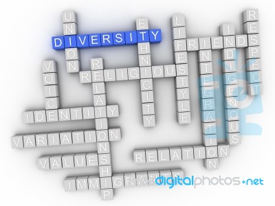 3d Diversity Concept Word Cloud Stock Image