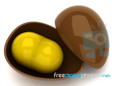 3d Egg And Surprise Stock Image