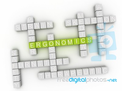 3d Ergonomics Word Cloud Concept Stock Image 3d Ergonomics Word Cloud Concept Stock Image