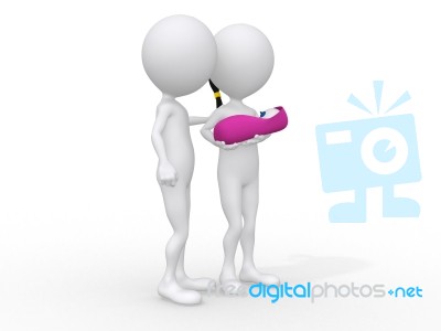 3D Family Stock Image