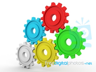 3d Gear Wheel Stock Image