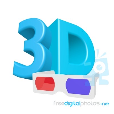3d Glasses Cinema Stock Image