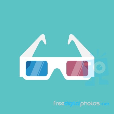 3d Glasses  Illustration Stock Image