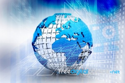 3d Globe Icon Stock Image