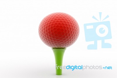 3d Golf Ball Stock Image