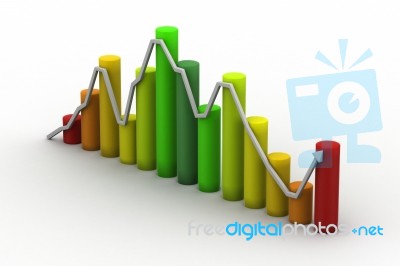 3d Graph Stock Image