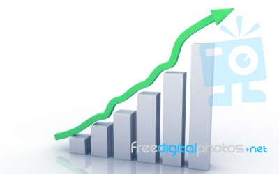 3d Graph Stock Image
