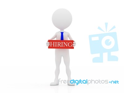 3d Hiring Person Stock Image