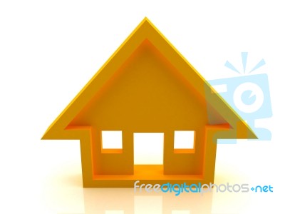 3d Home Concept Stock Image