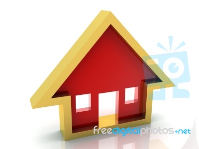 3d Home Concept Stock Image