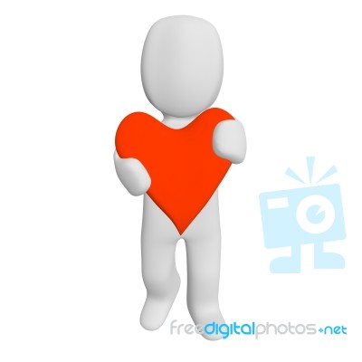 3d Human Heart Stock Image