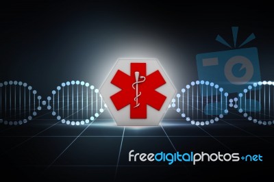 3d Illustration Medicine Pharmacy Sign Snake Stock Image